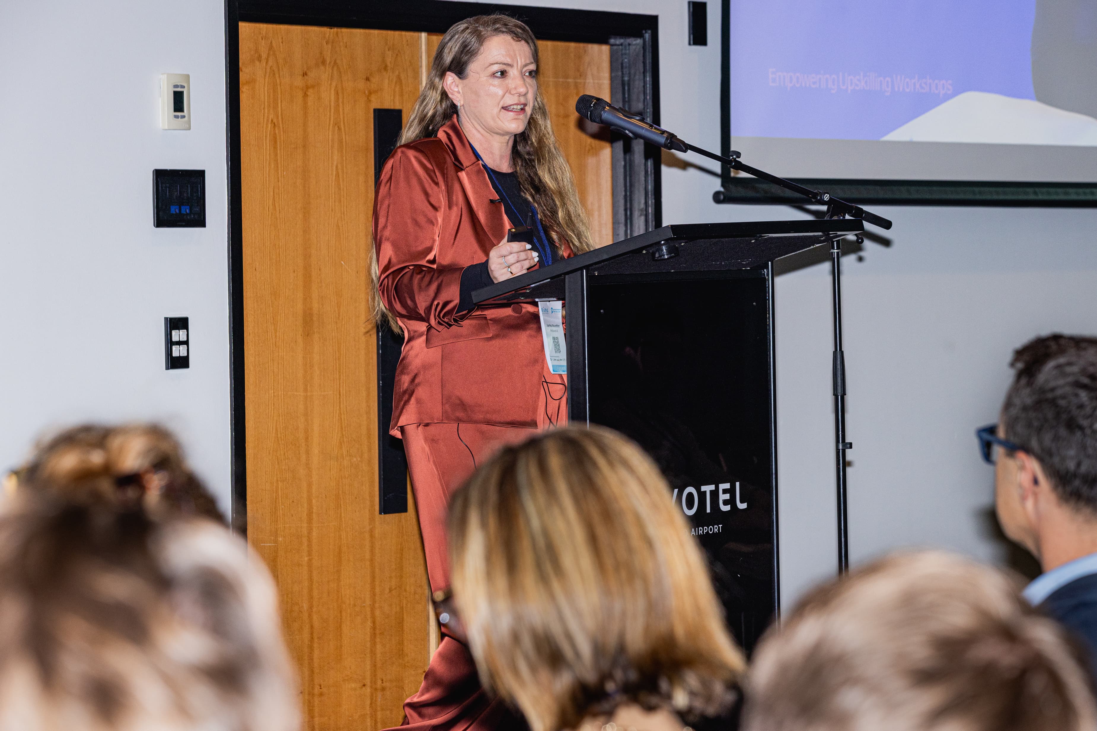 Karrina Mountfort speaking at the PNZ Business Symposium 2025