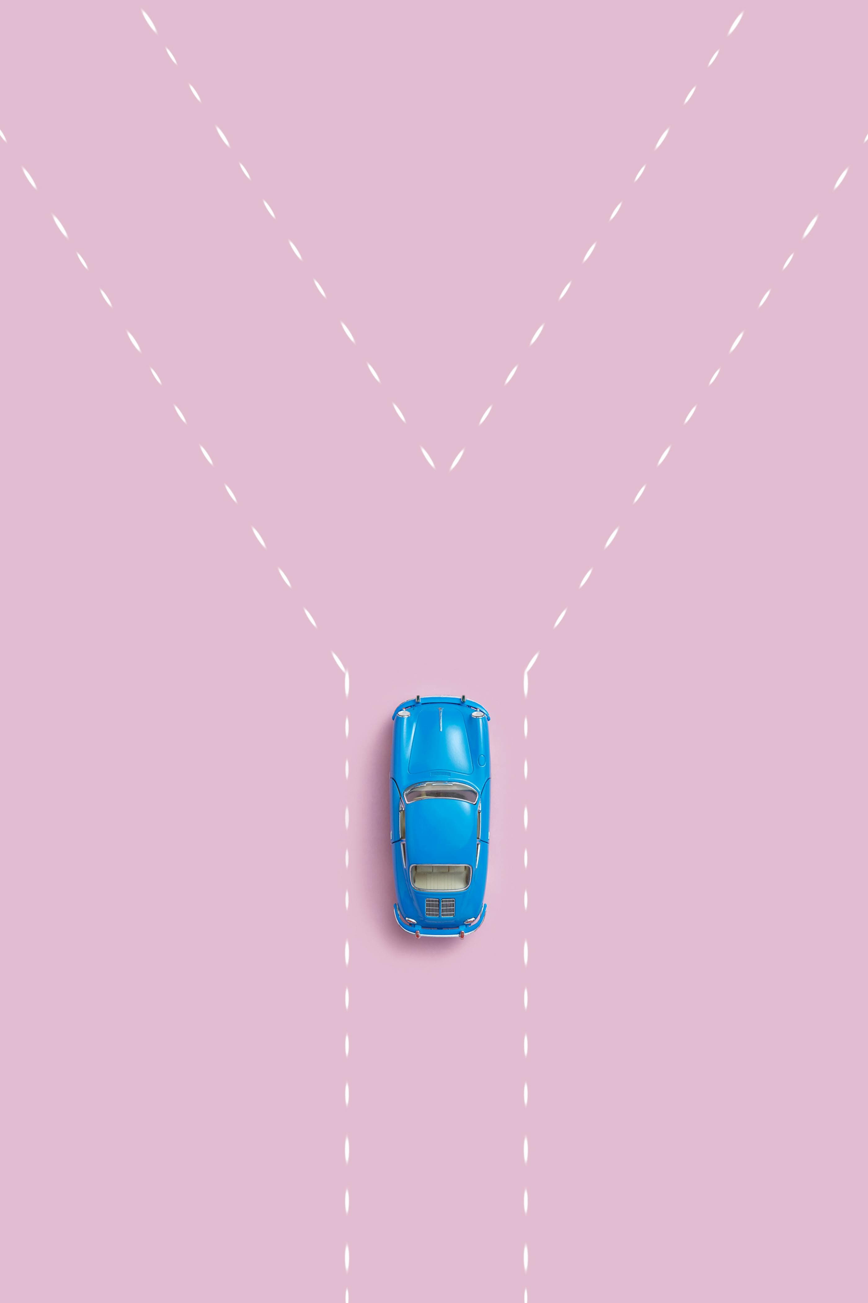 A car approaching a fork in the road — the moment of decision