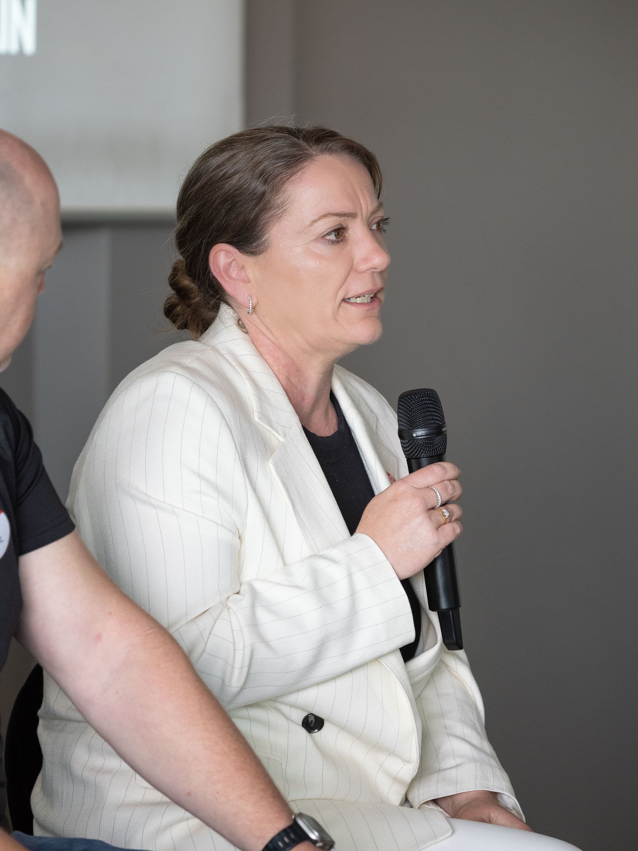 Karrina Mountfort speaking on a panel